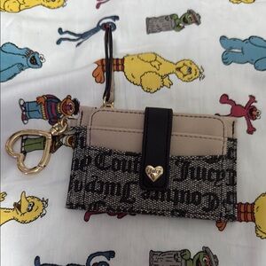 Juicy Couture Black and Cream Card Holder